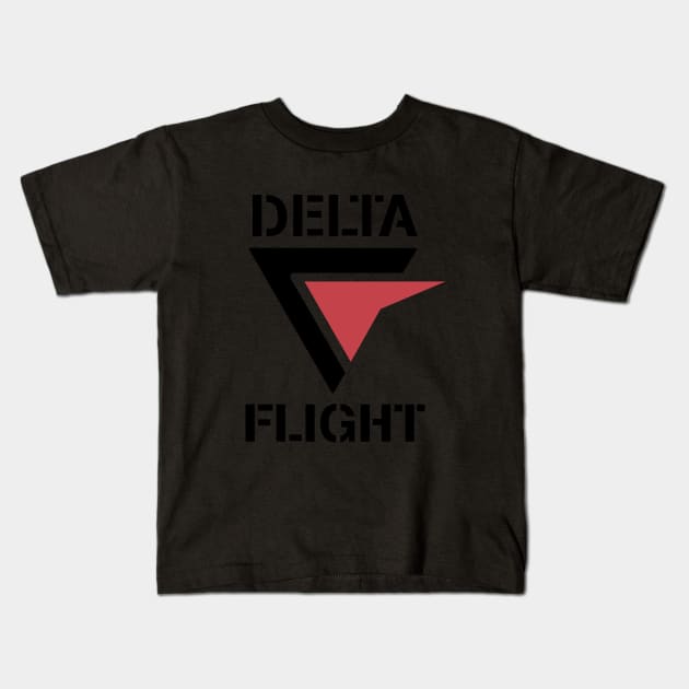 Delta Flight Kids T-Shirt by JamesCMarshall